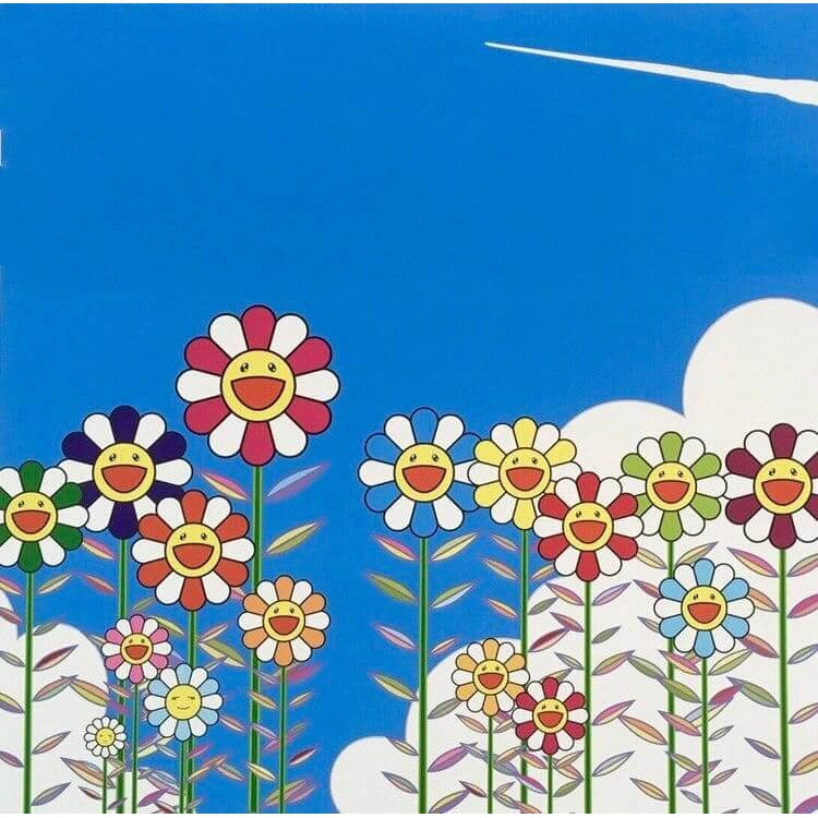 Takashi Murakami-Vapor Trail In The Blue Summer Sky - Takashi Murakami-art print