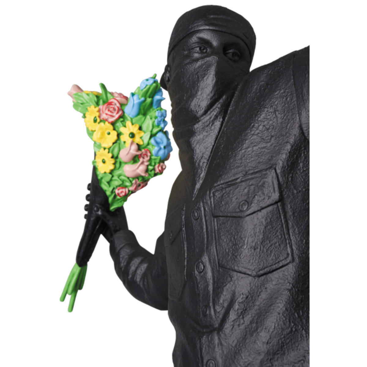 Banksy's Banksy Flower Bomber (Gesso Black) Print - Hype Museum