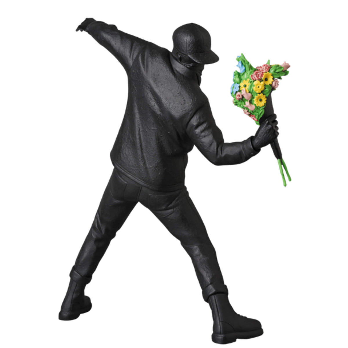 Banksy's Banksy Flower Bomber (Gesso Black) Print - Hype Museum