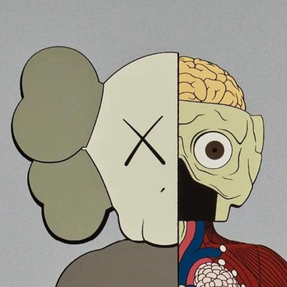 KAWS's Dissected Companion (Brown) Print - Hype Museum