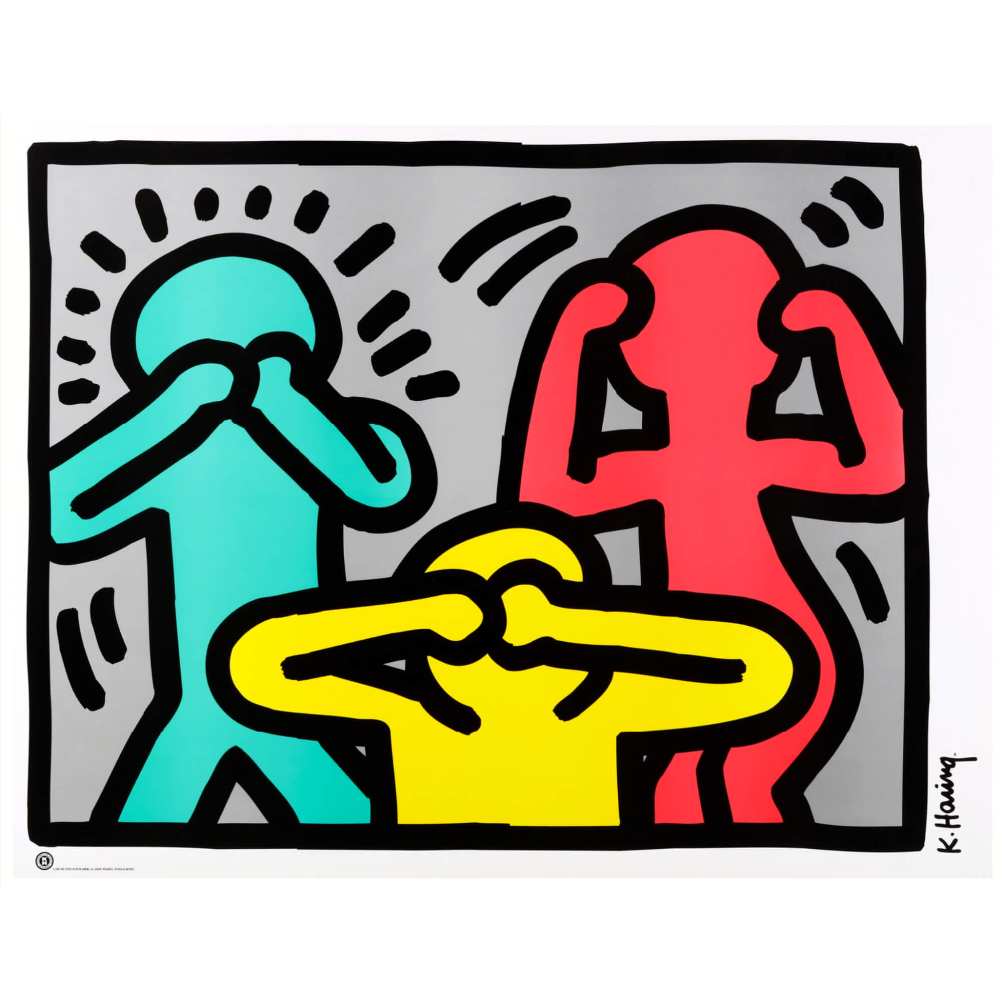 Keith Haring-See No Evil Hear No Evil Speak No Evil - Keith Haring-art print