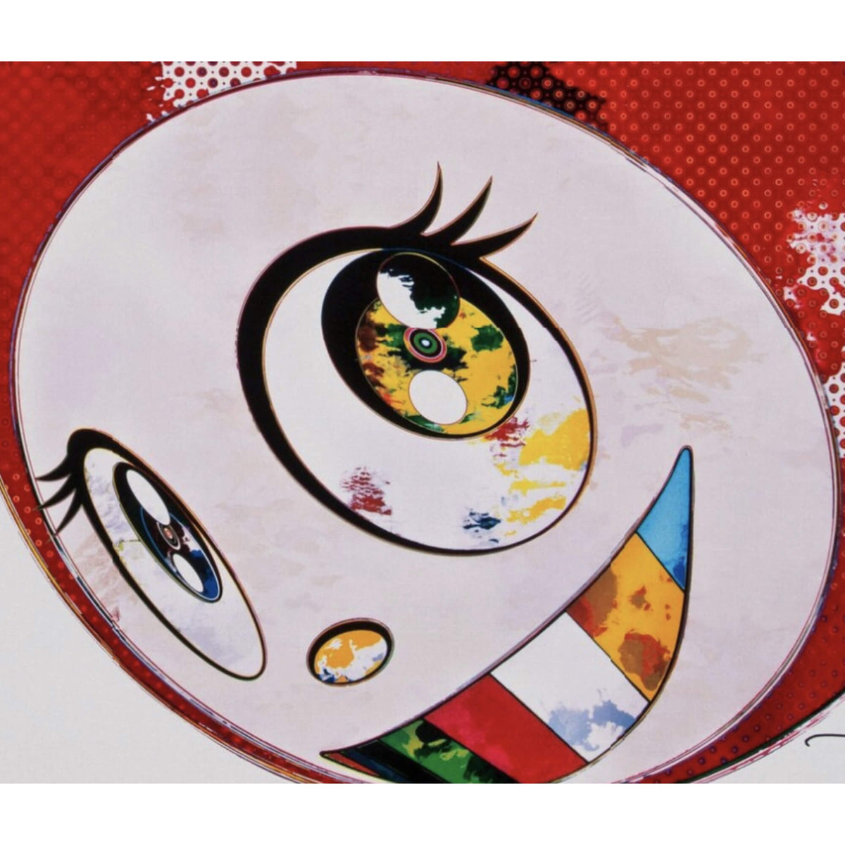 Takashi Murakami's And Then X 727 (Vermillion: Shu) Print - Hype Museum