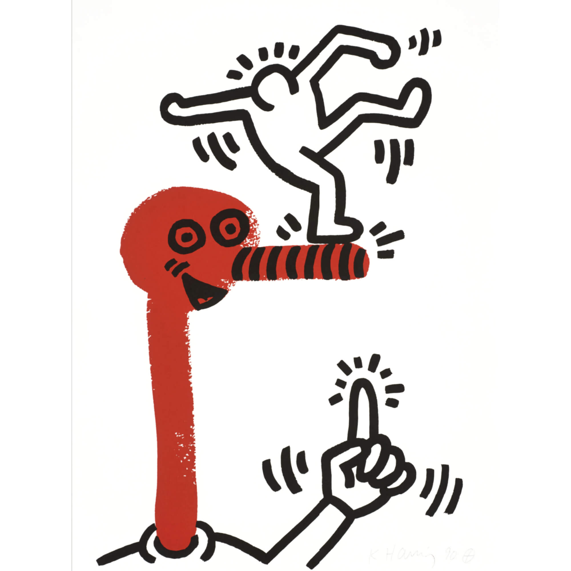 Keith Haring-The Story Of Red And Blue 1 - Keith Haring-art print