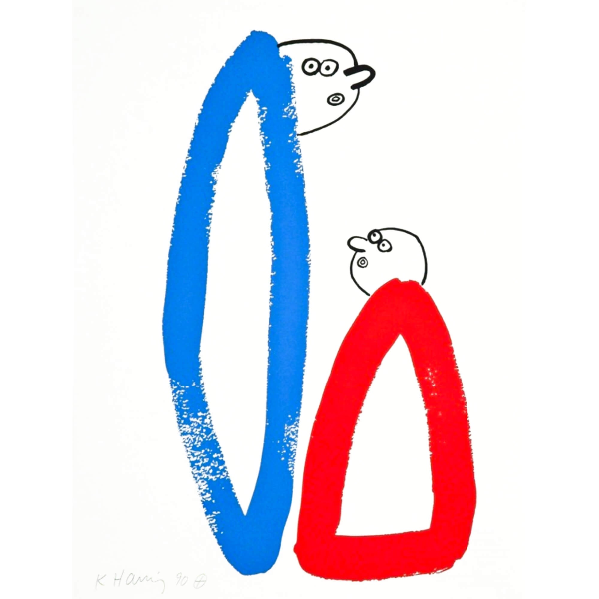 Keith Haring-The Story Of Red And Blue 14 - Keith Haring-art print