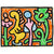 Keith Haring-Flowers IV - Keith Haring-art print