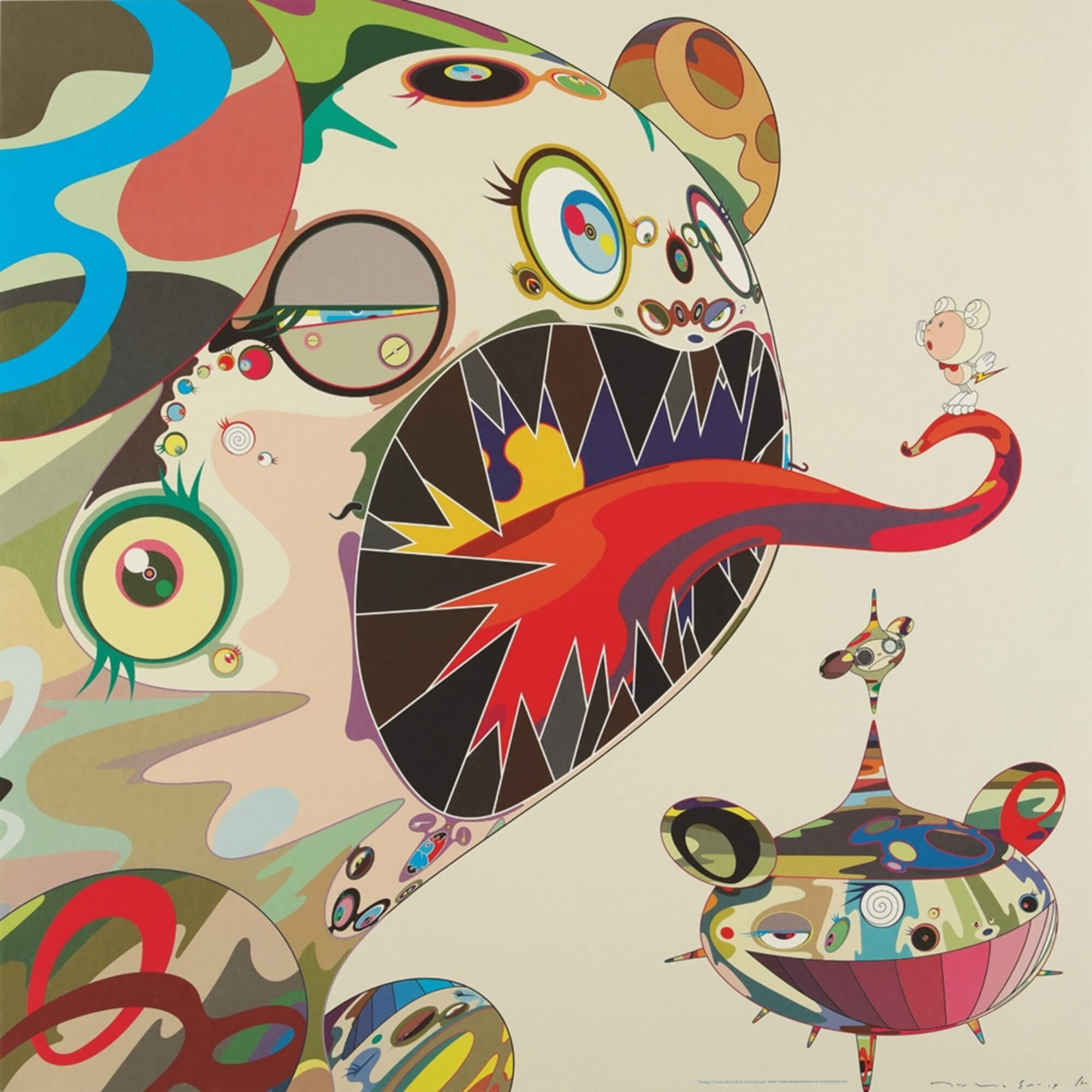 Takashi Murakami's Hollow (Black) Print - Hype Museum