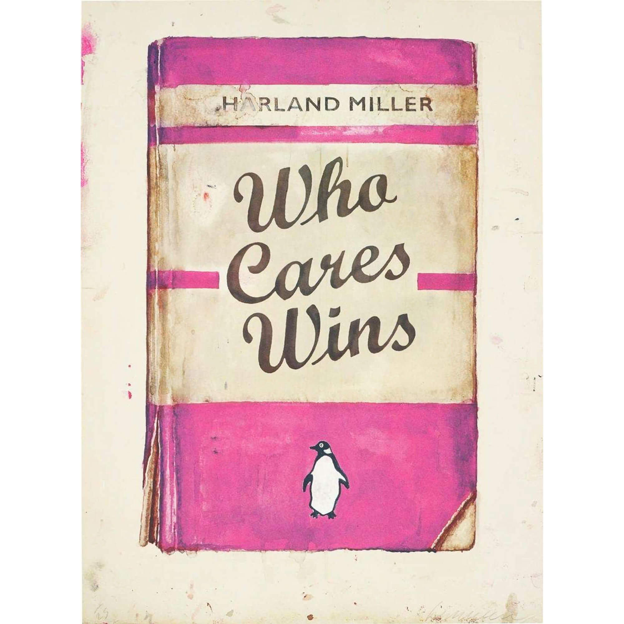 Harland Miller-Who Cares Wins (pink) - Harland Miller-art print
