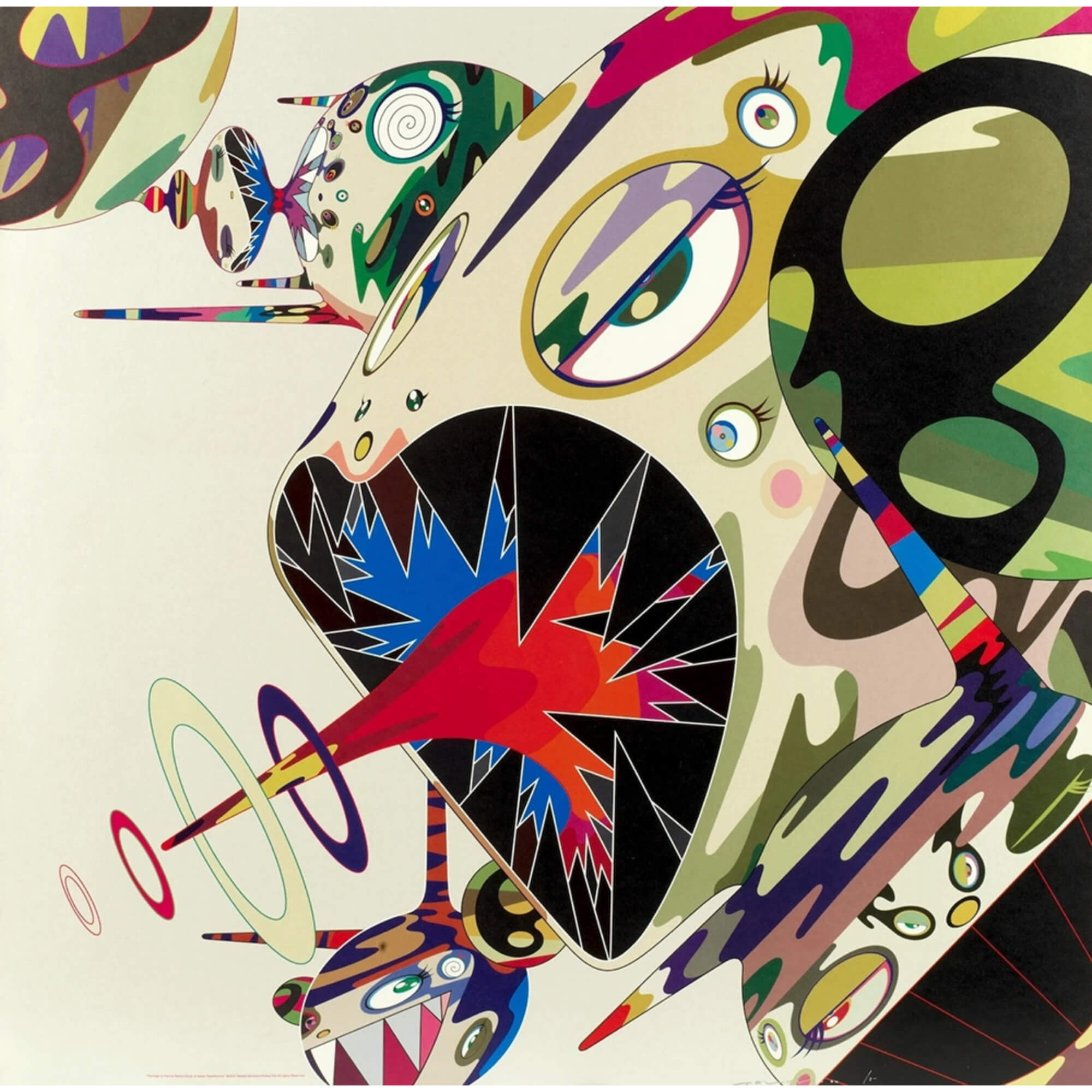 Takashi Murakami's Hollow (Black) Print - Hype Museum