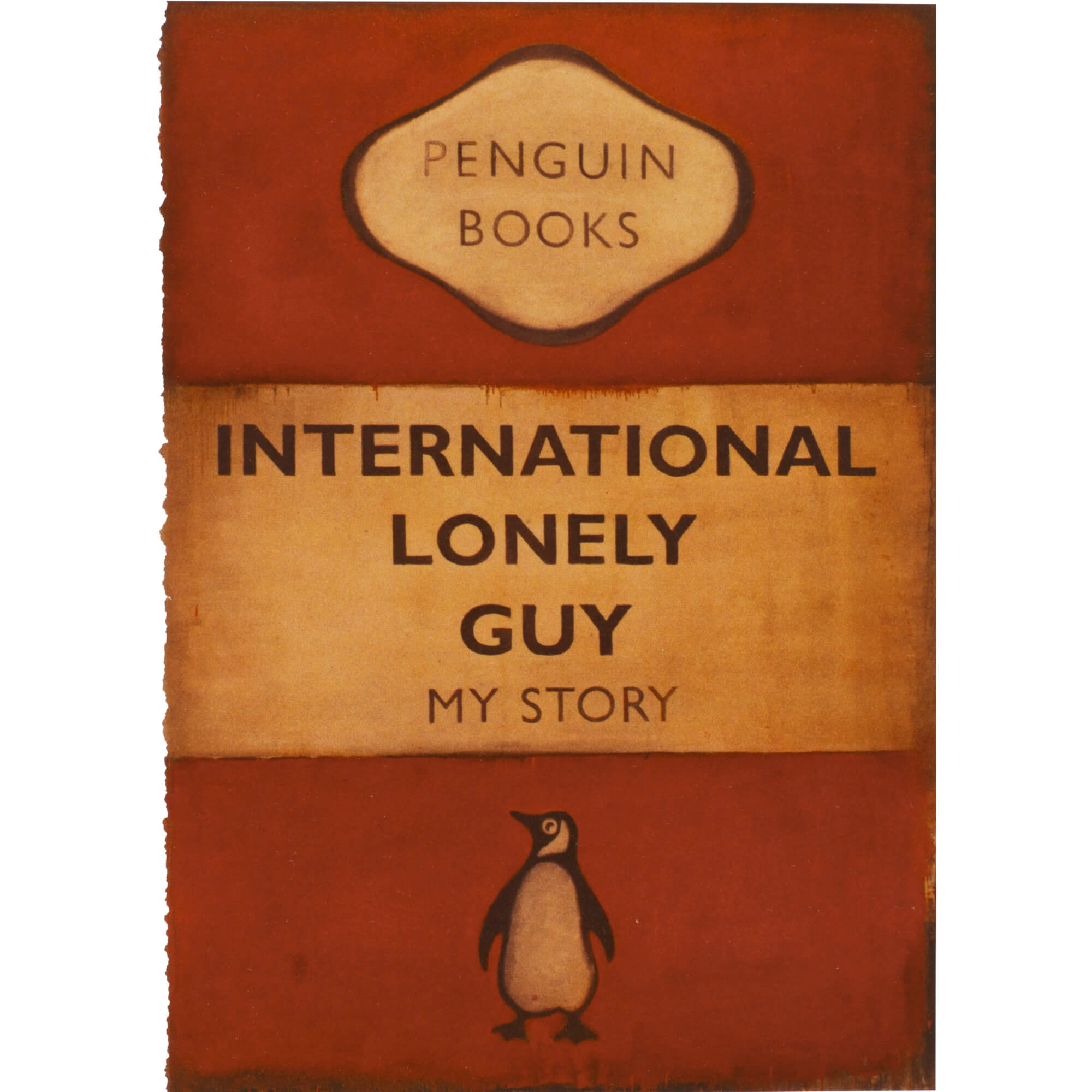 Harland Miller-International Lonely Guy (orange) - Harland Miller-art print