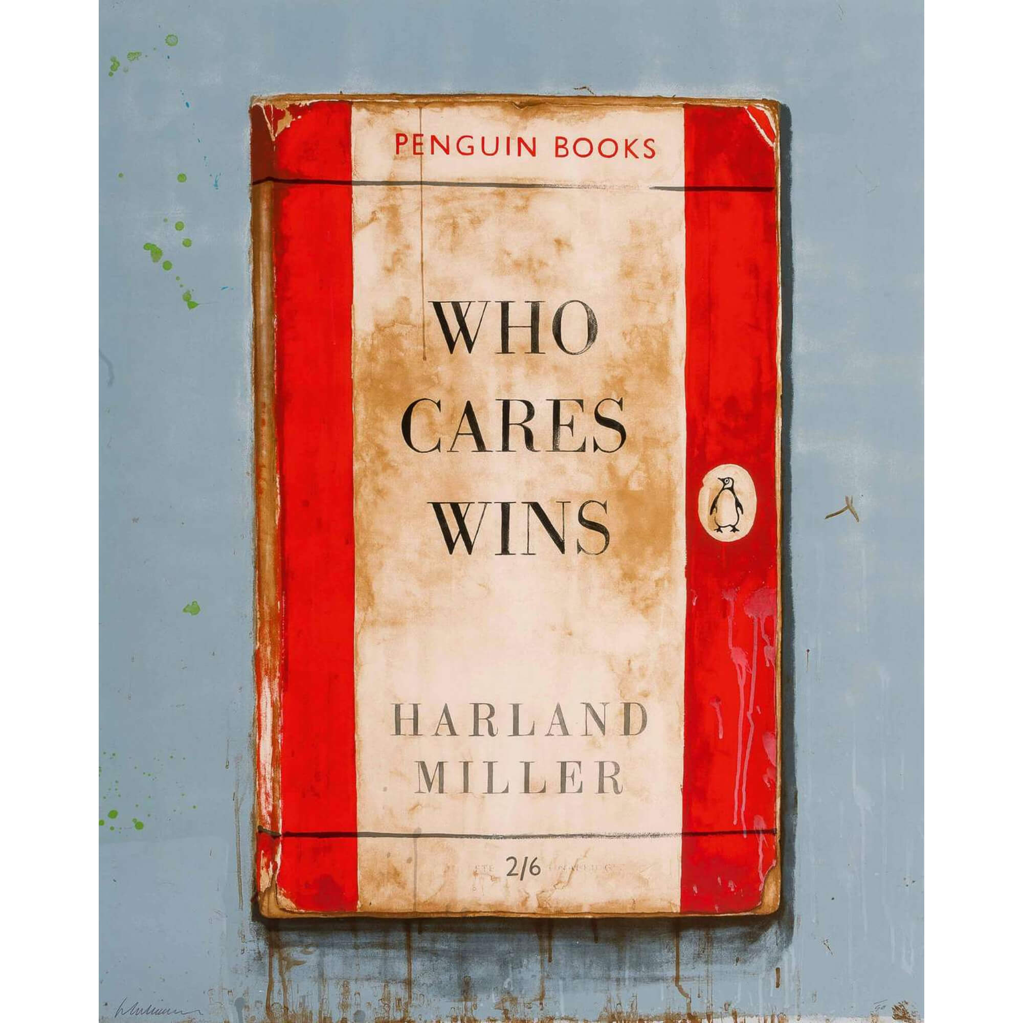 Harland Miller-Who Cares Wins (red) - Harland Miller-art print