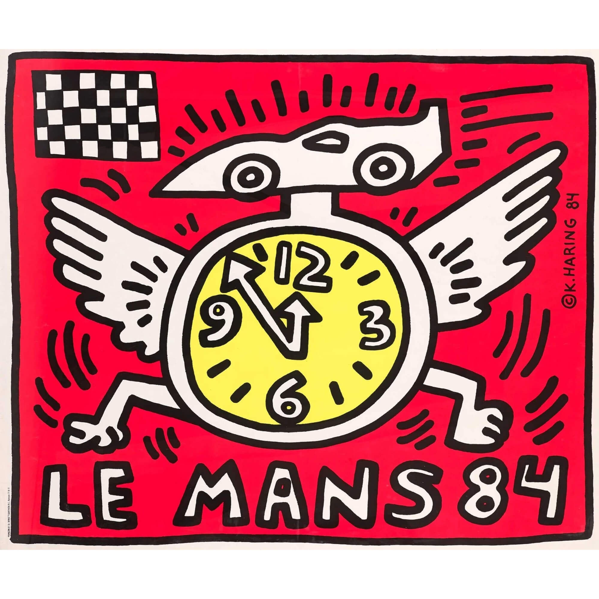 Keith Haring-Le Mans 84 - Keith Haring-art print