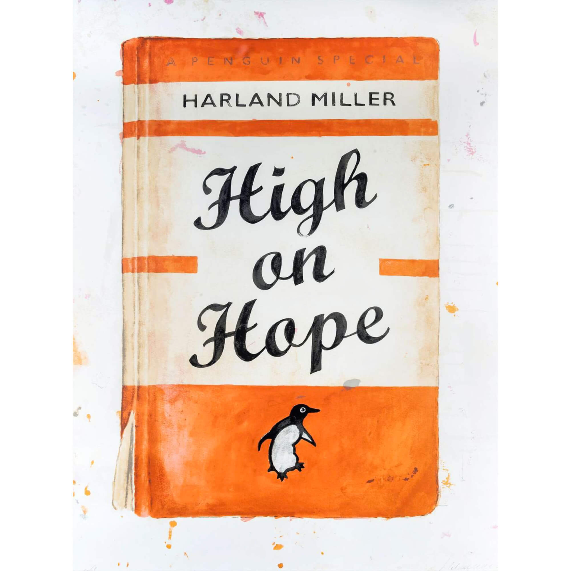 Harland Miller-High On Hope (orange) - Harland Miller-art print