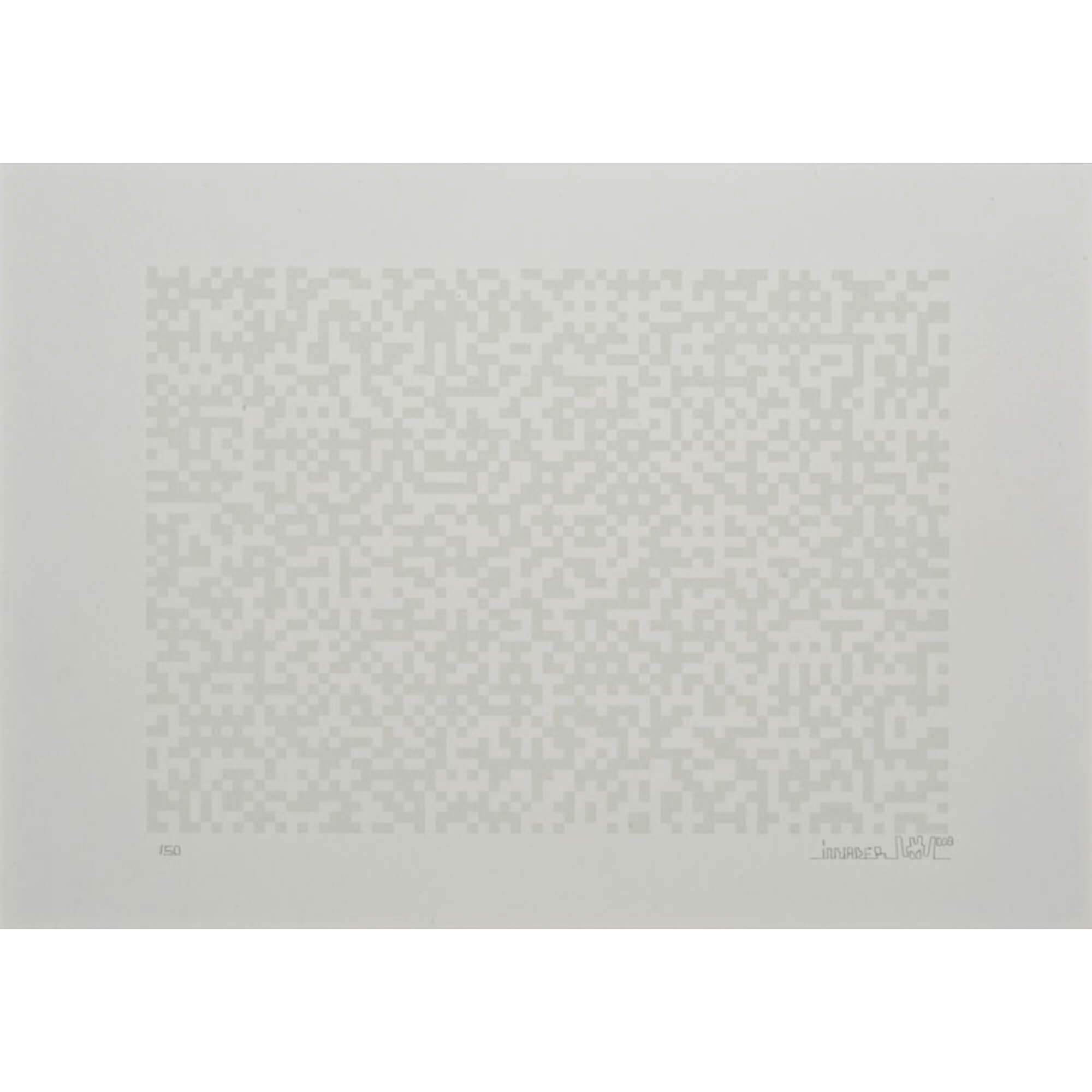 Invader-Binary Code (white) - Invader-art print
