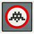 Invader-Warning Invader (grey) - Invader-art print