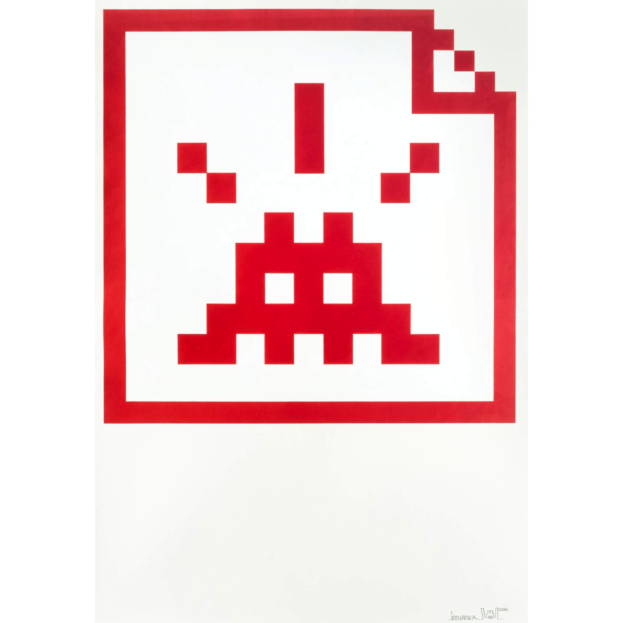 Invader-Space File (red) - Invader-art print
