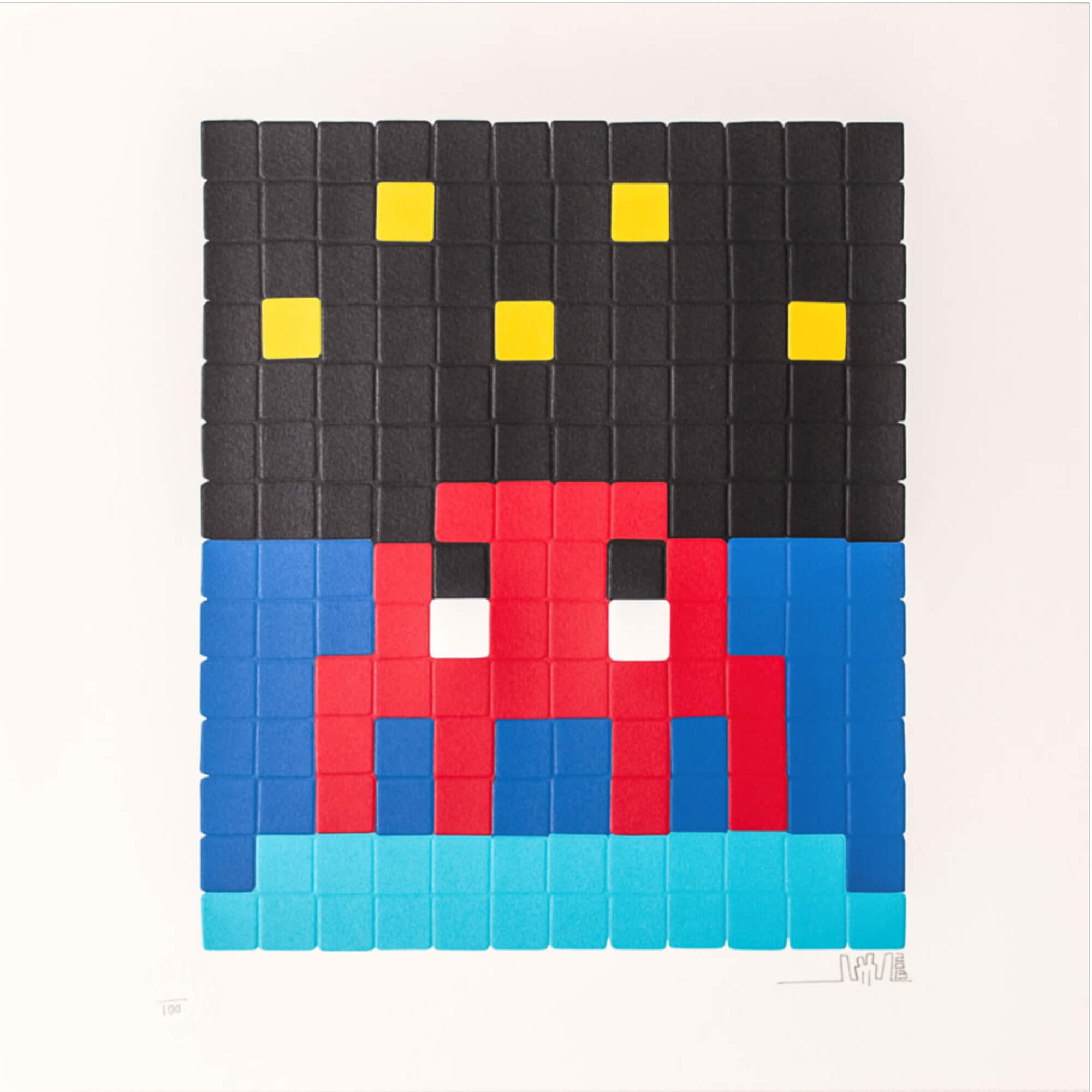 Invader-Space One (red) - Invader-art print