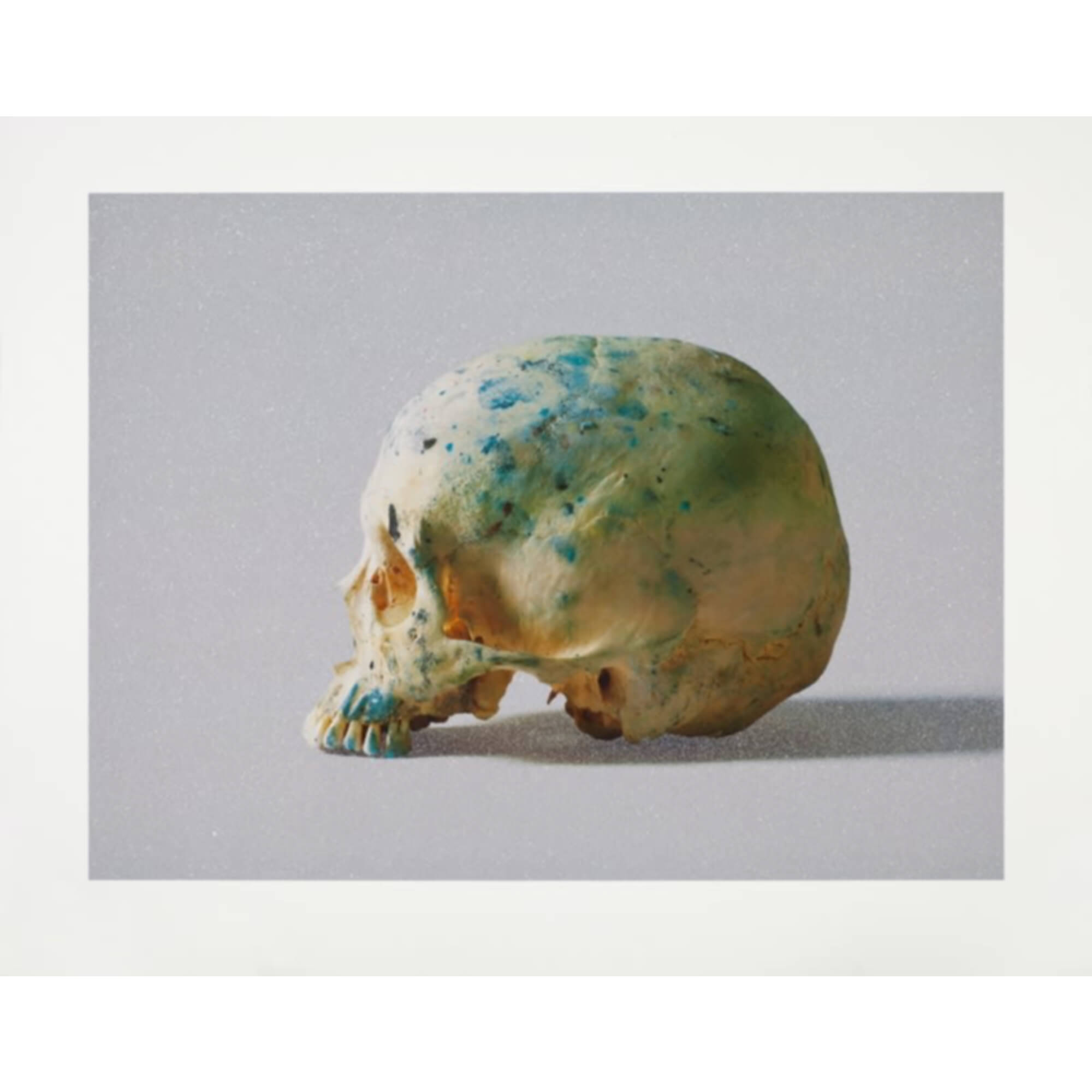 Damien Hirst-Studio Half Skull Half Face With Diamond dust - Damien Hirst-art print