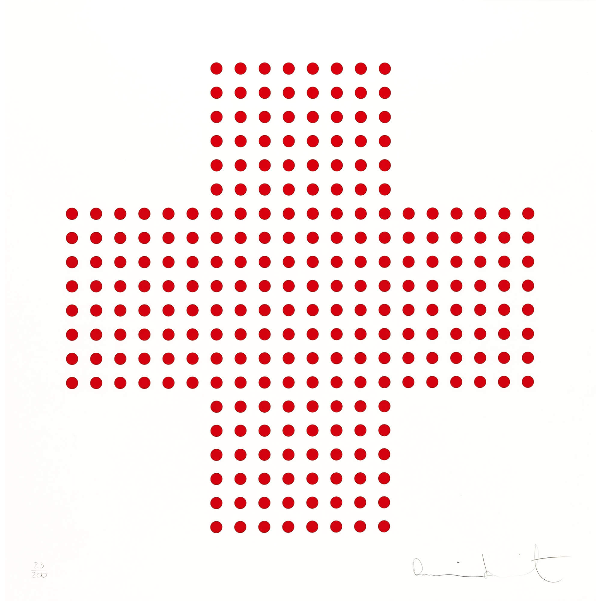 Damien Hirst-Red Cross - Damien Hirst-art print
