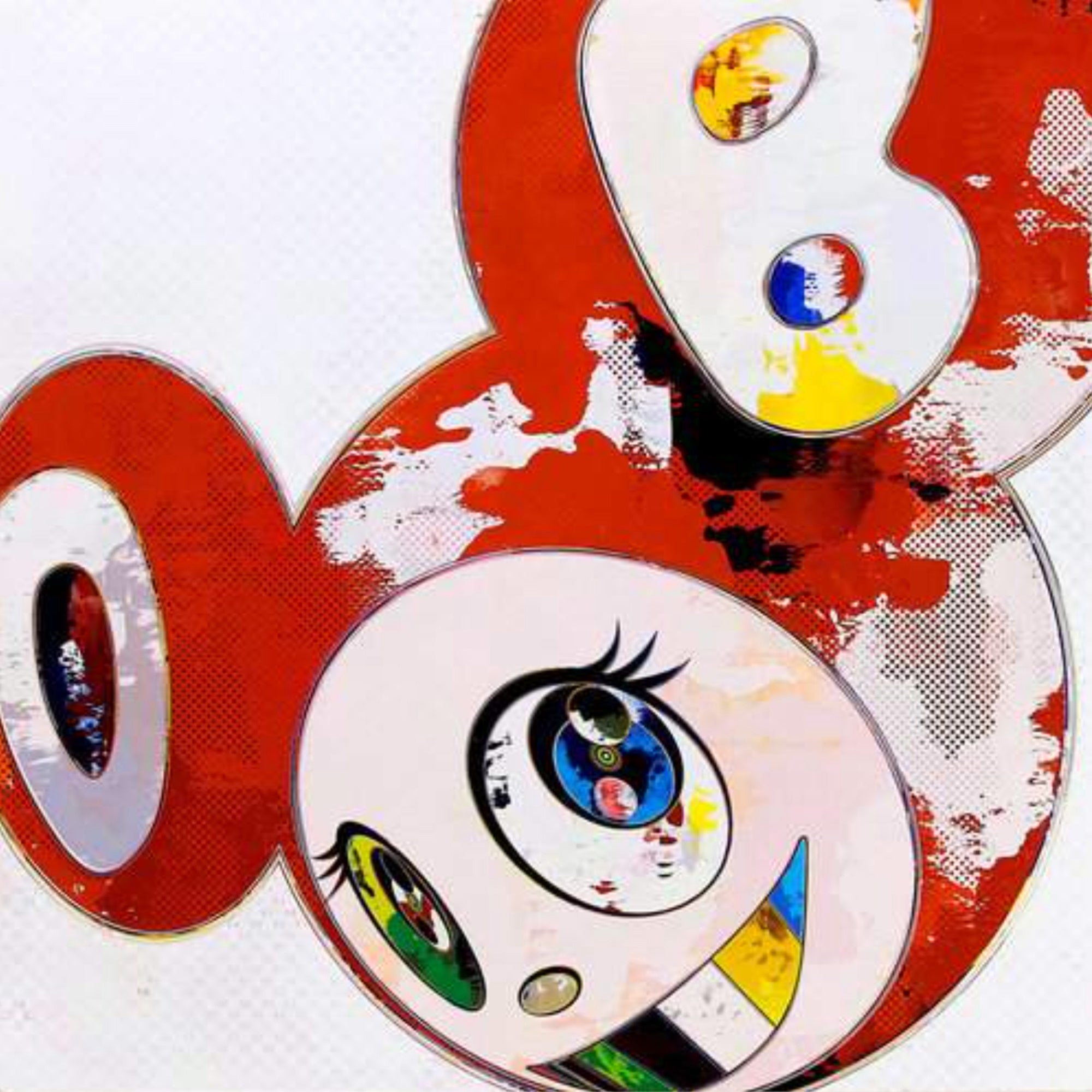 Takashi Murakami-And Then X 6 (Red: The Polke Method) - Takashi Murakami-art print