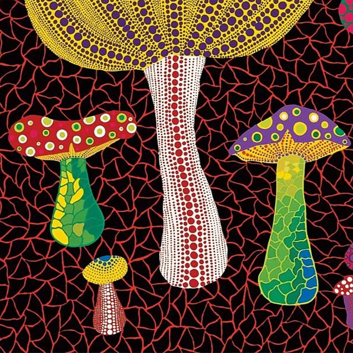 Yayoi Kusama's Toadstools Print - Hype Museum