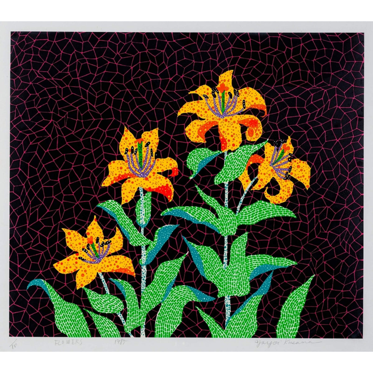 Yayoi Kusama's Flowers, Kusama 83 Print - Hype Museum