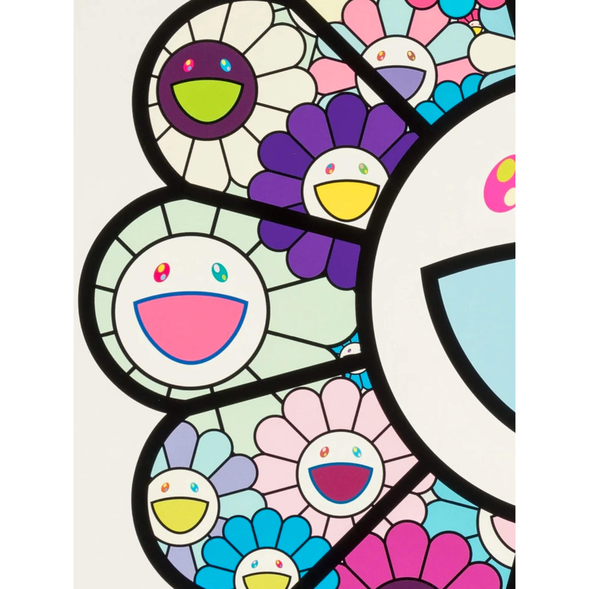 Takashi Murakami, Flowers in Pastel Colors (2021)