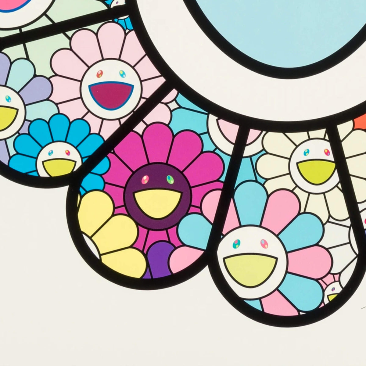 Takashi Murakami, Flowers in Pastel Colors (2021)