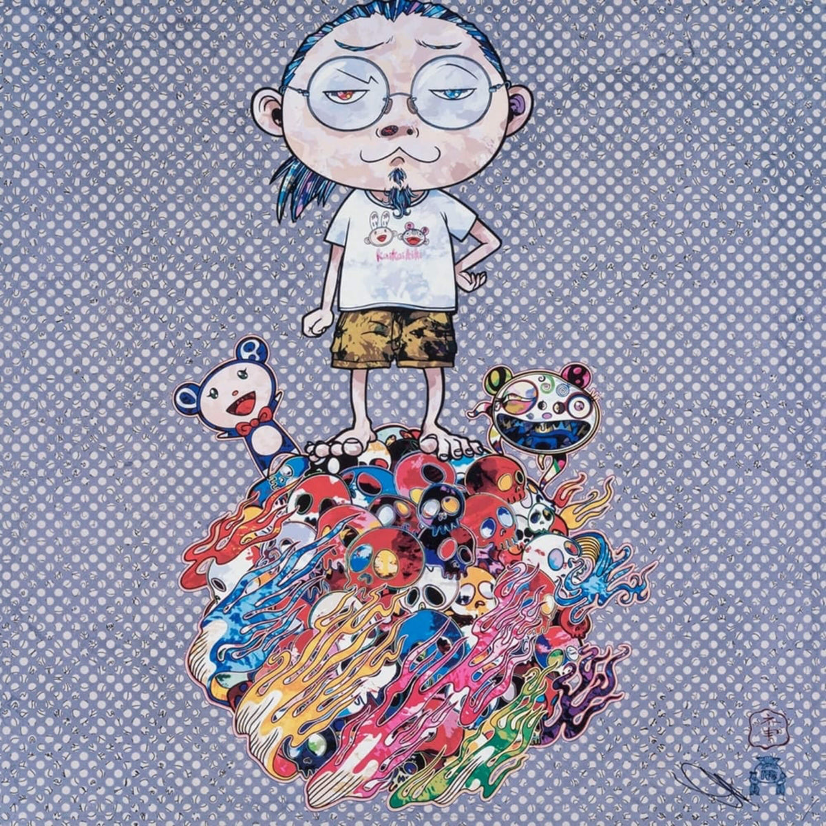 Takashi Murakami  A Set of Six Prints: I Met A Panda Family; Me Among The  Supernatural; Me and the Mr. DOBs; Pom & Me: On the Red Mound of the Dead;