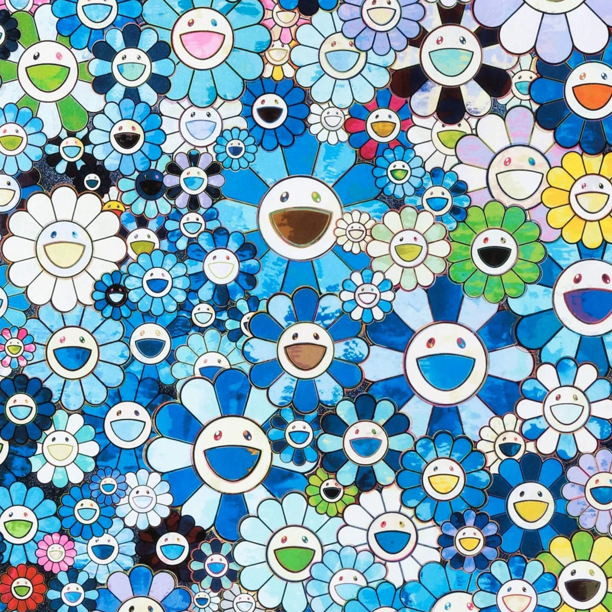 Takashi Murakami KaiKai Kiki Flower Pouch Blue