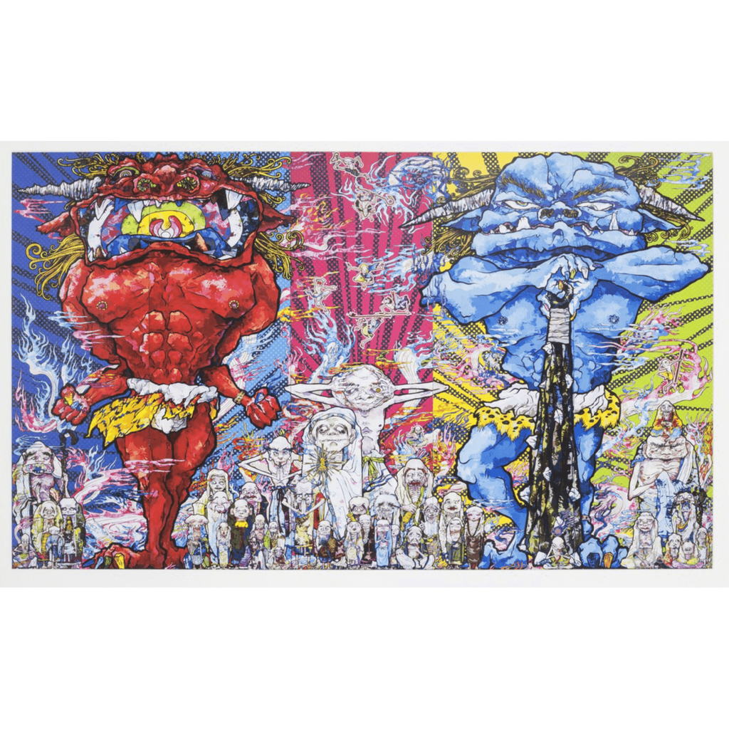 Takashi Murakami's Red Demon And Blue Demon With 48 Arhats 
