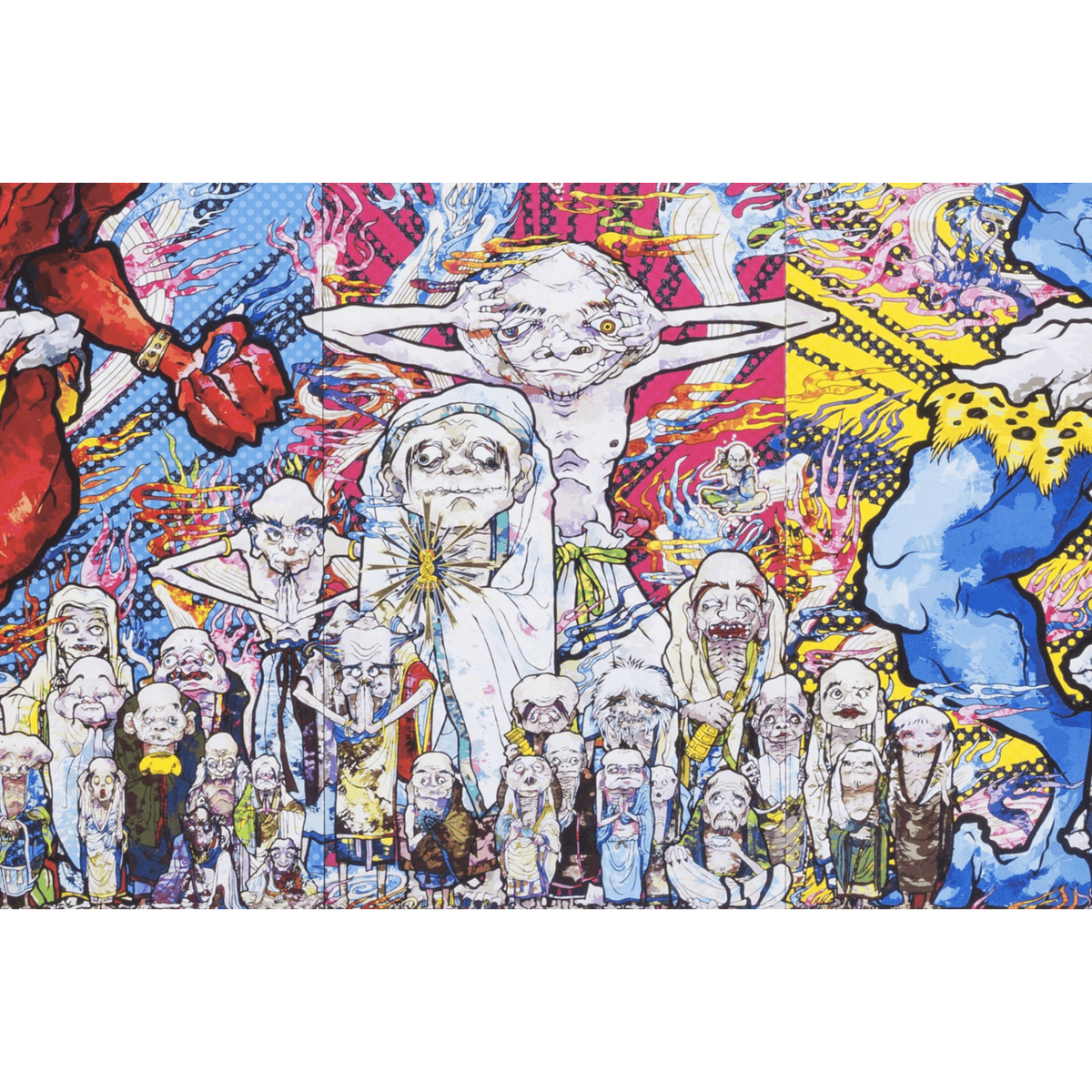 Red Demon And Blue Demon With 48 Arhats