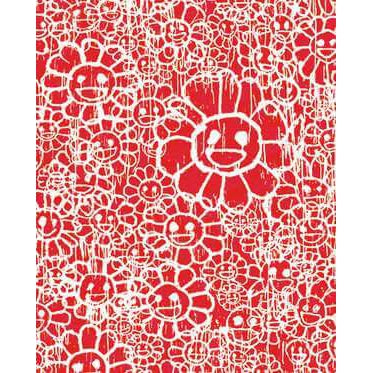Takashi Murakami Flowers Red Silkscreen Print