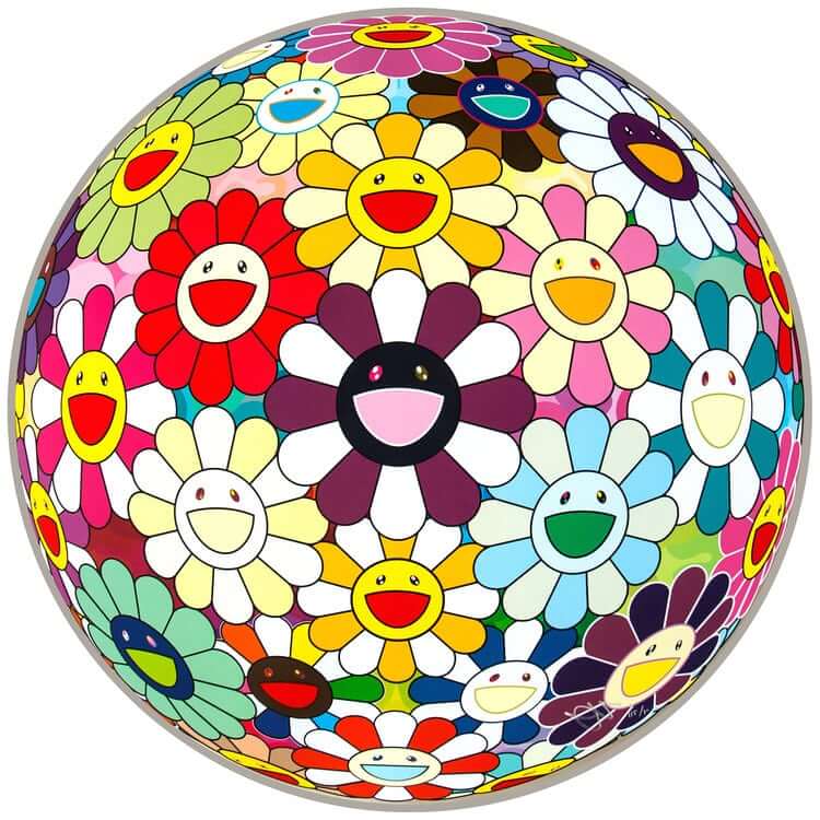 Takashi Murakami-Flower Ball (3D) Sexual Violet - Takashi Murakami-art print